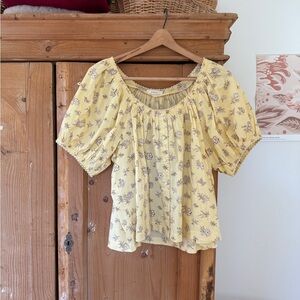 Doen Yellow Floral Jane Blouse (Rare!)